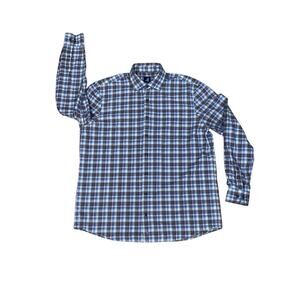 Johnnie-O Hangin' Out Men’s XL Button Up Shirt Long Sleeve Misc Plaid Cotton-EUC